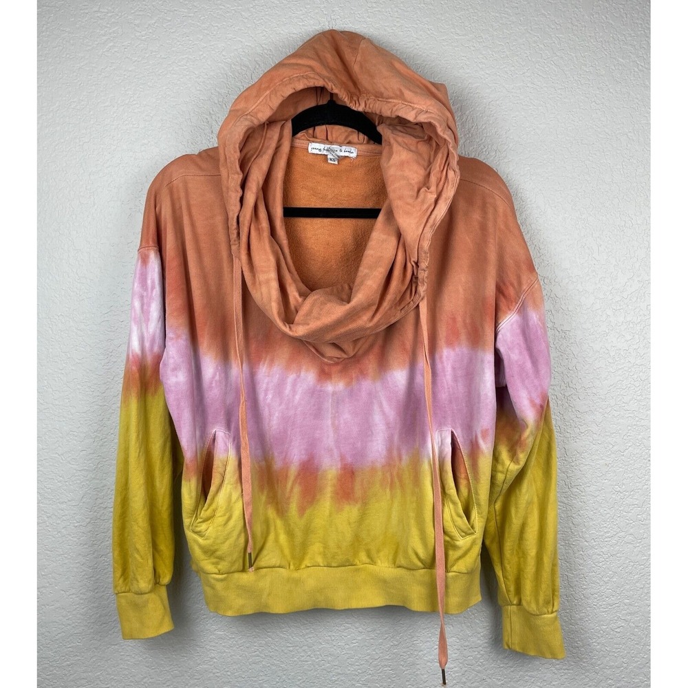Young Fabulous & Broke YFB Piper Tie dye Hoodie Womens XS Colorful Coastal Beach